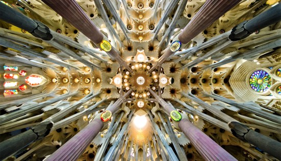 Sagrada Família Sagrada Família. Detail of the roof in the nave