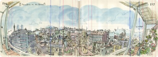 The view from Lapin's apartment (Lapin Barcelona) Illustration of the view from Lapin's apartment