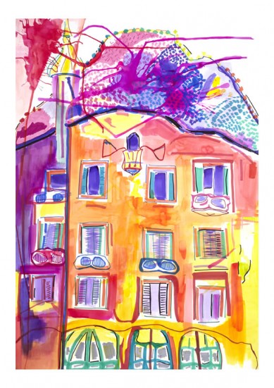 Casa Batlló by Laurie Nouchka Casa Batlló painting
