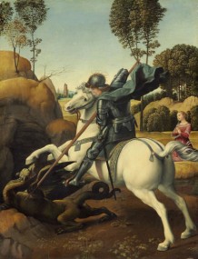 'Saint George and the Dragon' by Raphael Oil painting by Raphael