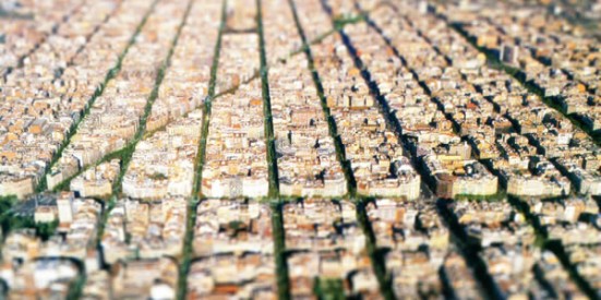 Eixample, Barcelona Eixample, Barcelona tilt shift photo