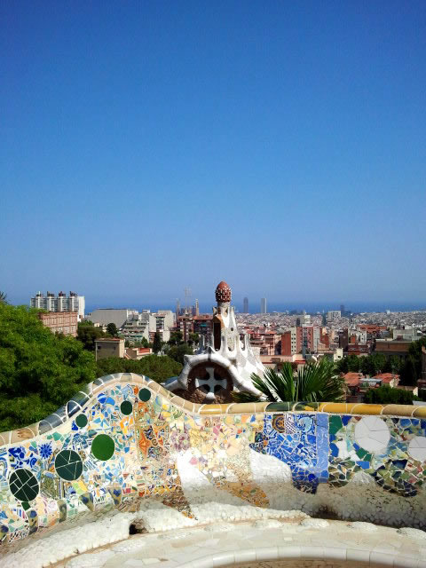 Park Güell by Gaudí view from Park Güell