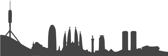 Barcelona font skyline Barcelona font skyline
